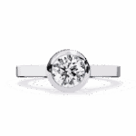 0.75 Carat Round Cut Minimalist Solitaire Engagement Ring