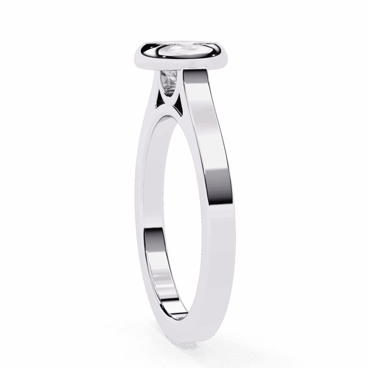 0.75 Carat Round Cut Minimalist Solitaire Engagement Ring  Image 2