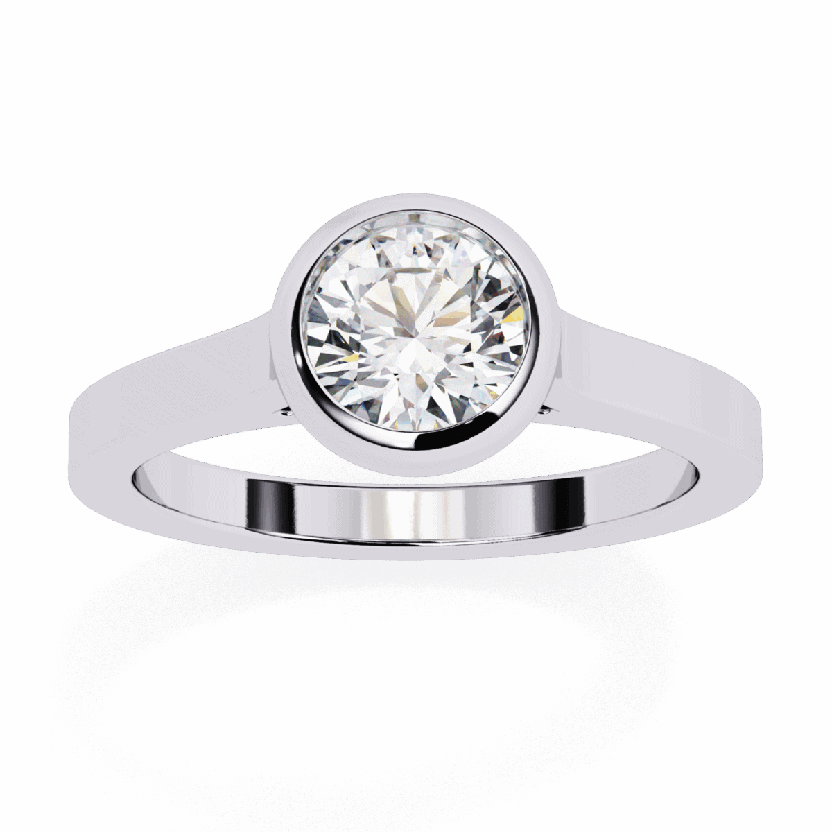 0.75 Carat Round Cut Minimalist Solitaire Engagement Ring  Image 4