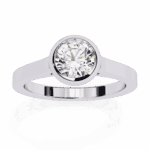 0.75 Carat Round Cut Minimalist Solitaire Engagement Ring - Image 4