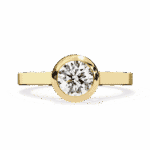 0.75 Carat Round Cut Minimalist Solitaire Engagement Ring - Image 5