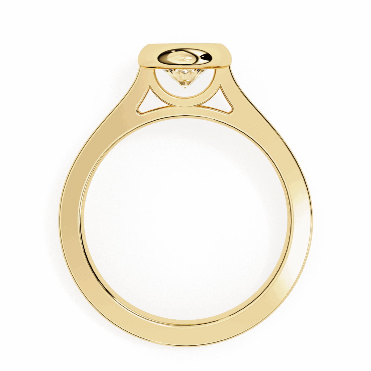 0.75 Carat Round Cut Minimalist Solitaire Engagement Ring  Image 7