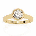 0.75 Carat Round Cut Minimalist Solitaire Engagement Ring - Image 8