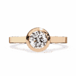 0.75 Carat Round Cut Minimalist Solitaire Engagement Ring - Image 9