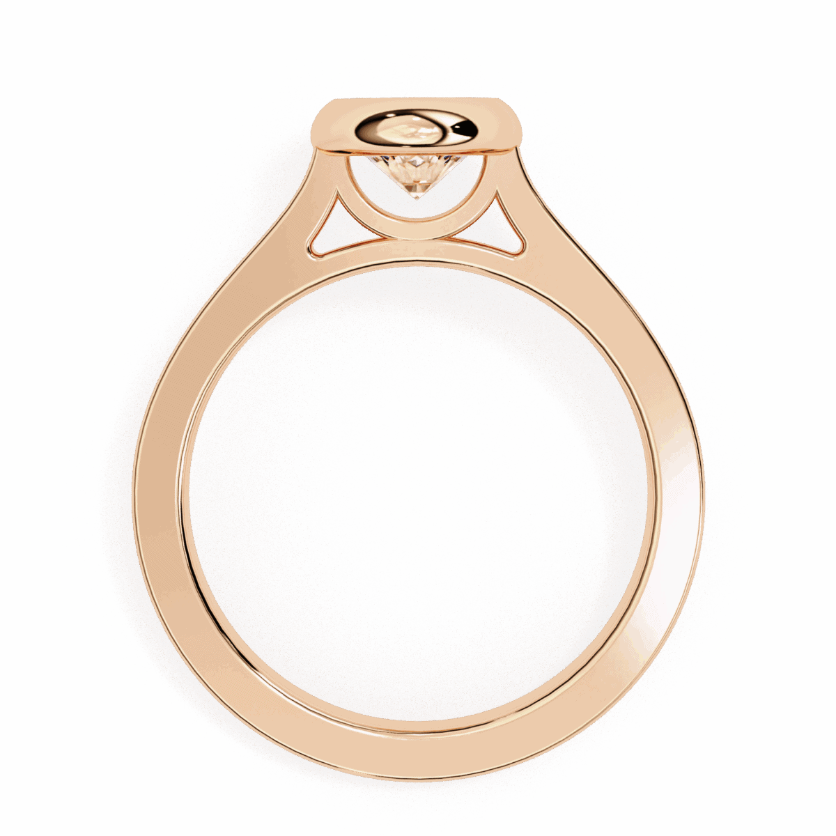 0.75 Carat Round Cut Minimalist Solitaire Engagement Ring  Image 11