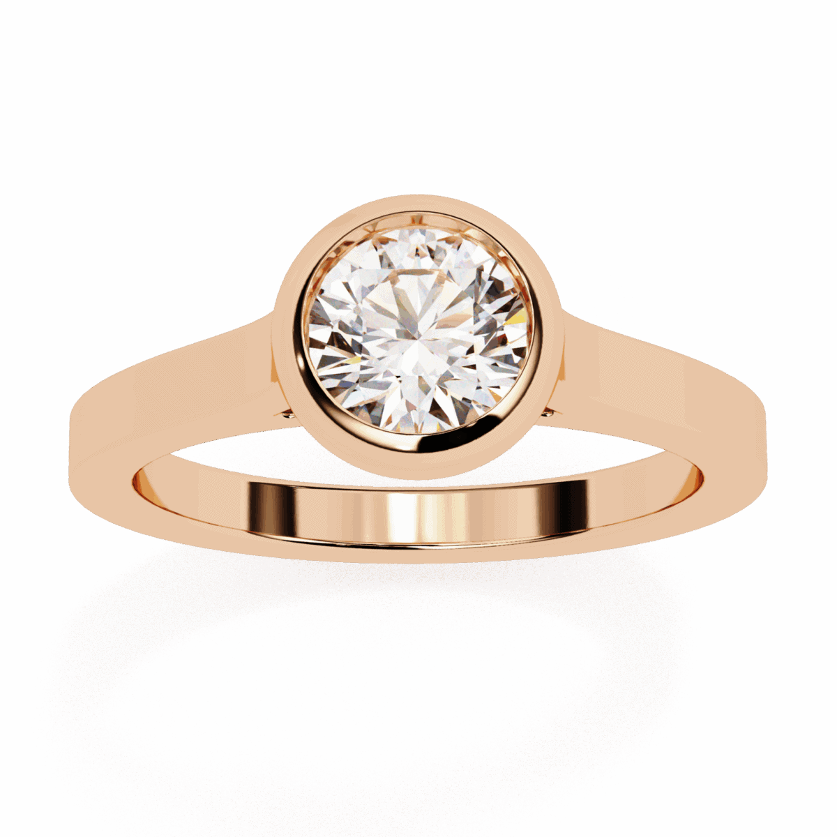 0.75 Carat Round Cut Minimalist Solitaire Engagement Ring  Image 12