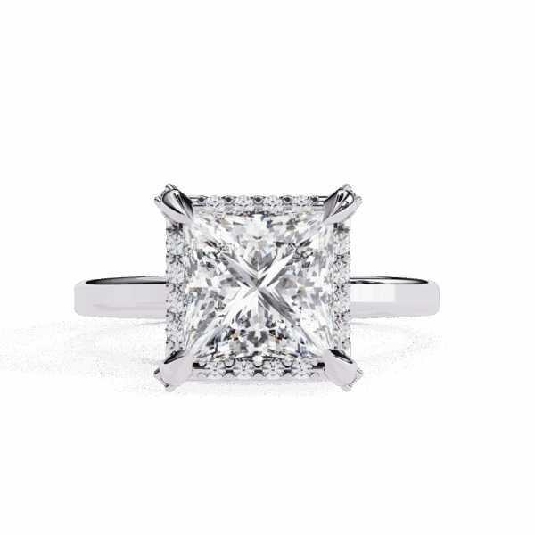 2.25 Carat Princess Cut Classic Solitaire Band