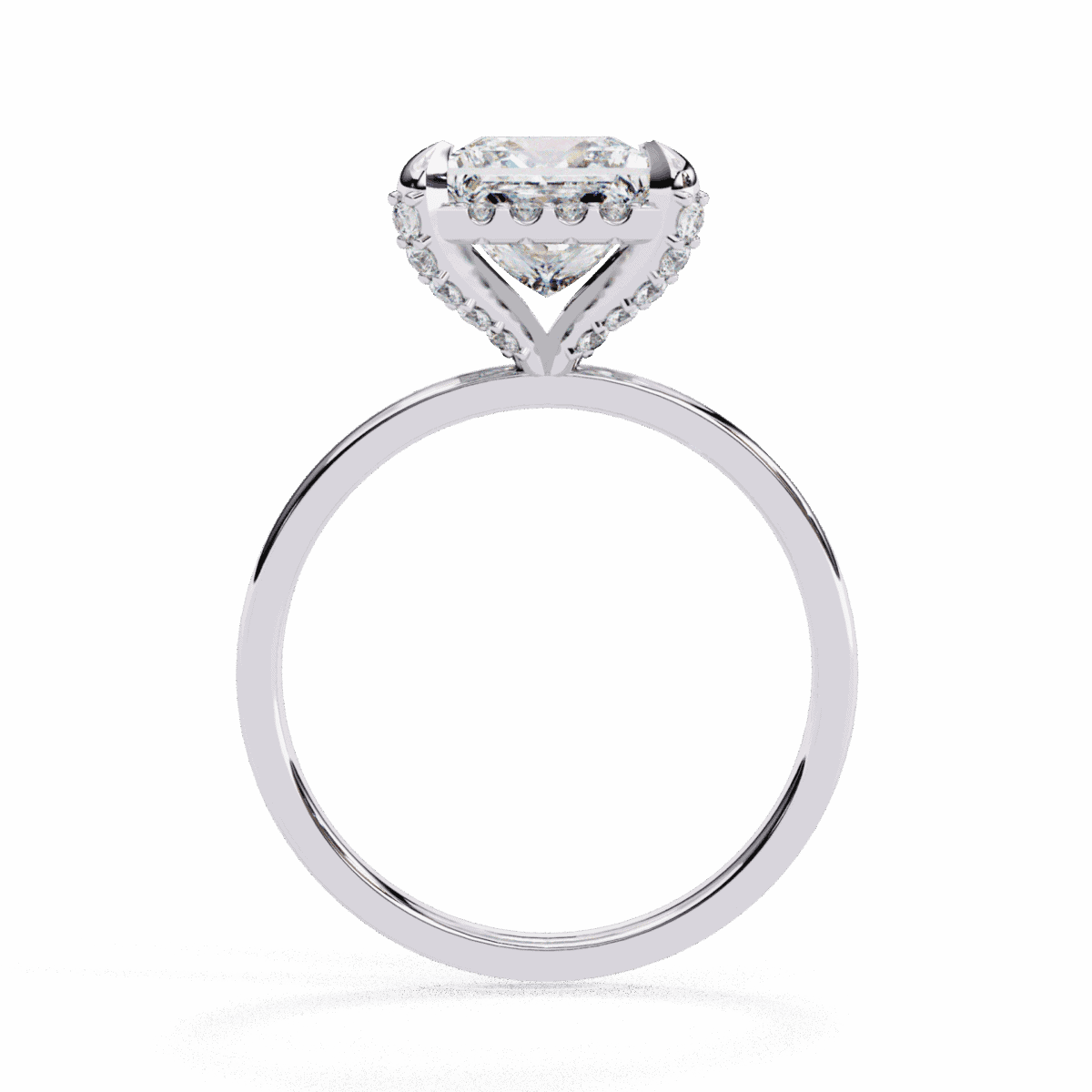 2.25 Carat Princess Cut Classic Solitaire Band  Image 3