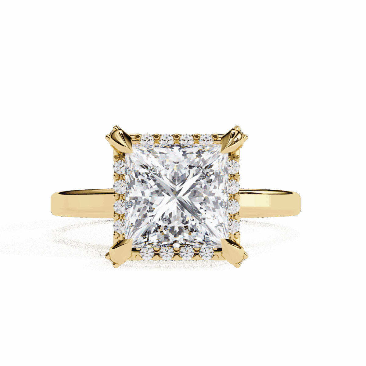 2.25 Carat Princess Cut Classic Solitaire Band  Image 5