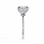 2.5 Carat Princess Cut Solitaire in Halo Setting - Image 2