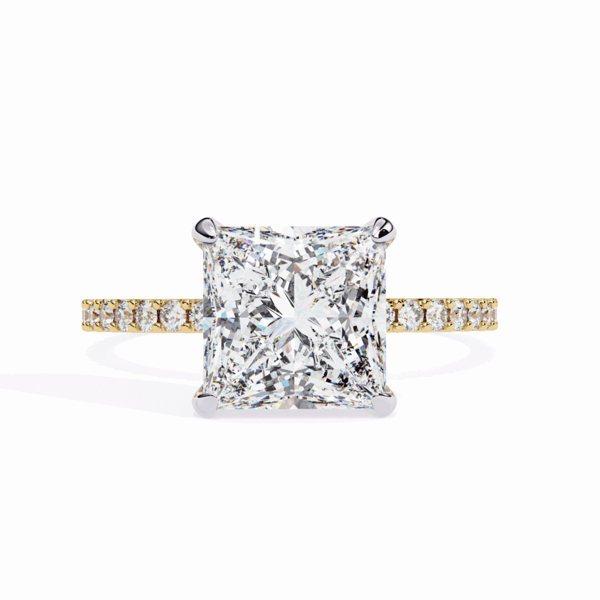 2.75 Carat Princess Cut Solitaire in Hidden Halo  Image 5