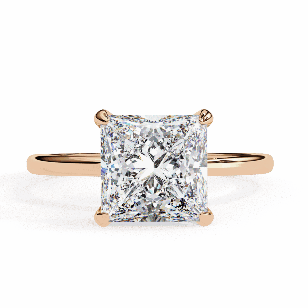 2.25 Carat Princess Cut Eternal Solitaire Wedding Ring  Image 9