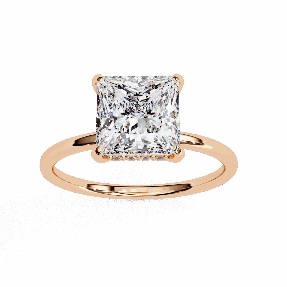 2.25 Carat Princess Cut Eternal Solitaire Wedding Ring  Image 12