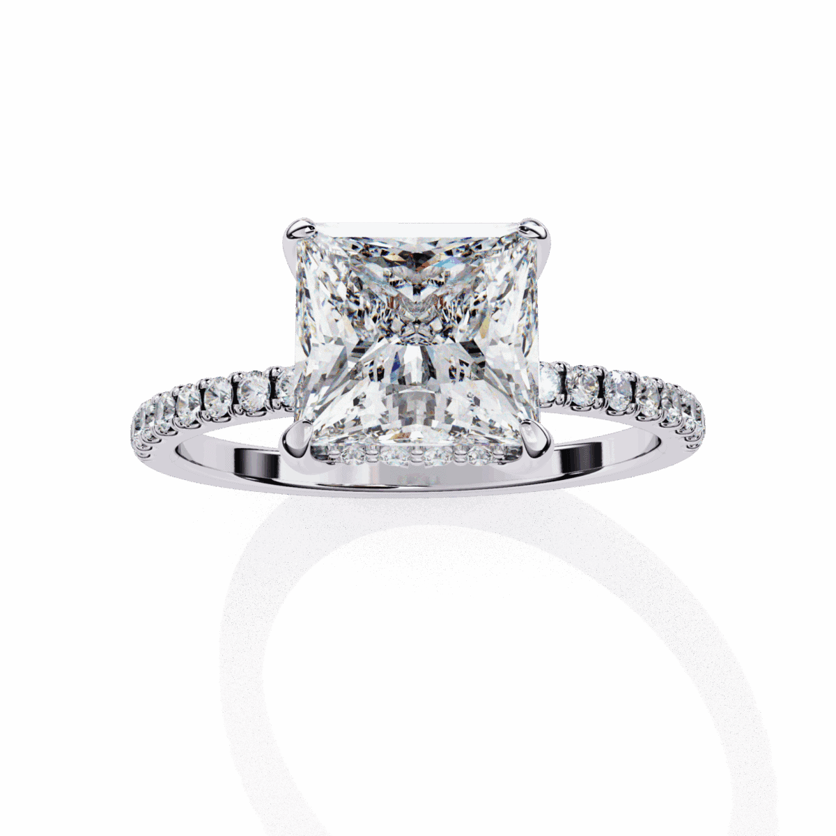 2.5 Carat Princess Cut Forevermore Solitaire Ring  Image 4