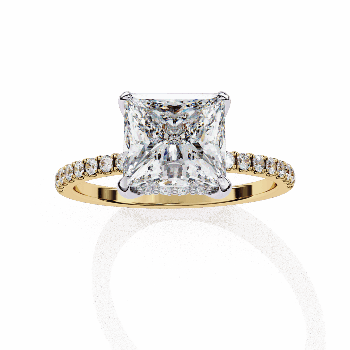 2.5 Carat Princess Cut Forevermore Solitaire Ring  Image 7