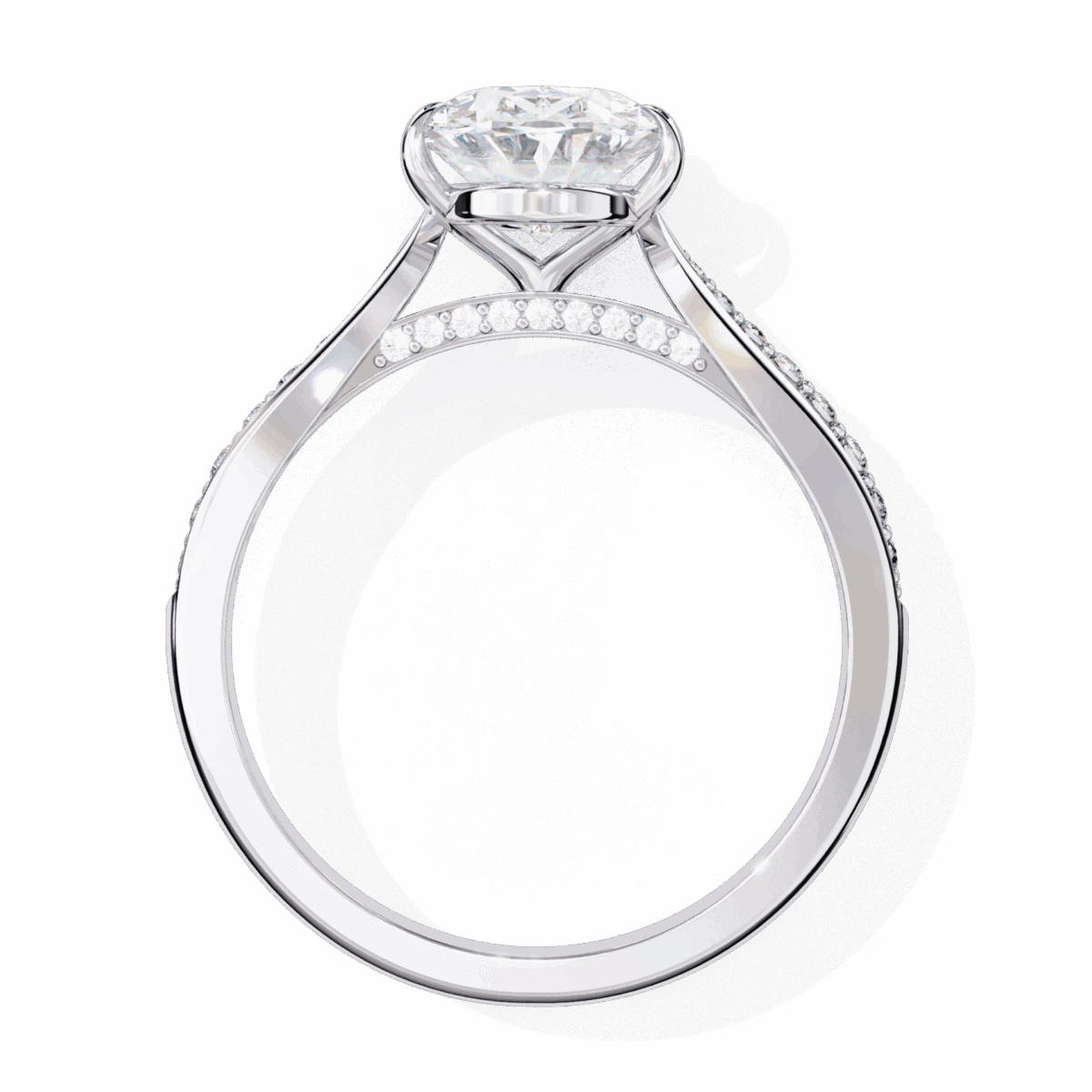 2 Carat Oval Cut True Love Solitaire Ring  Image 3