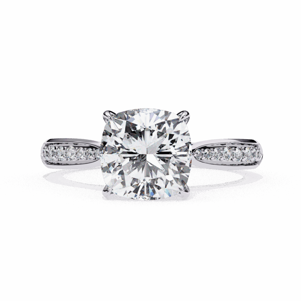 LR14269P11 2 Carat Cushion Cut True Love Solitaire Ring Image 1