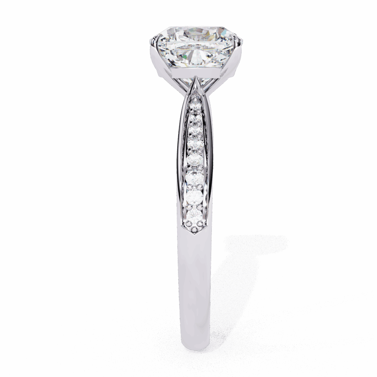 2 Carat Cushion Cut True Love Solitaire Ring  Image 2