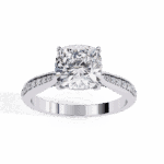 2 Carat Cushion Cut True Love Solitaire Ring - Image 4
