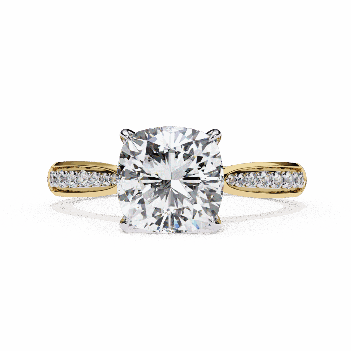 2 Carat Cushion Cut True Love Solitaire Ring  Image 5