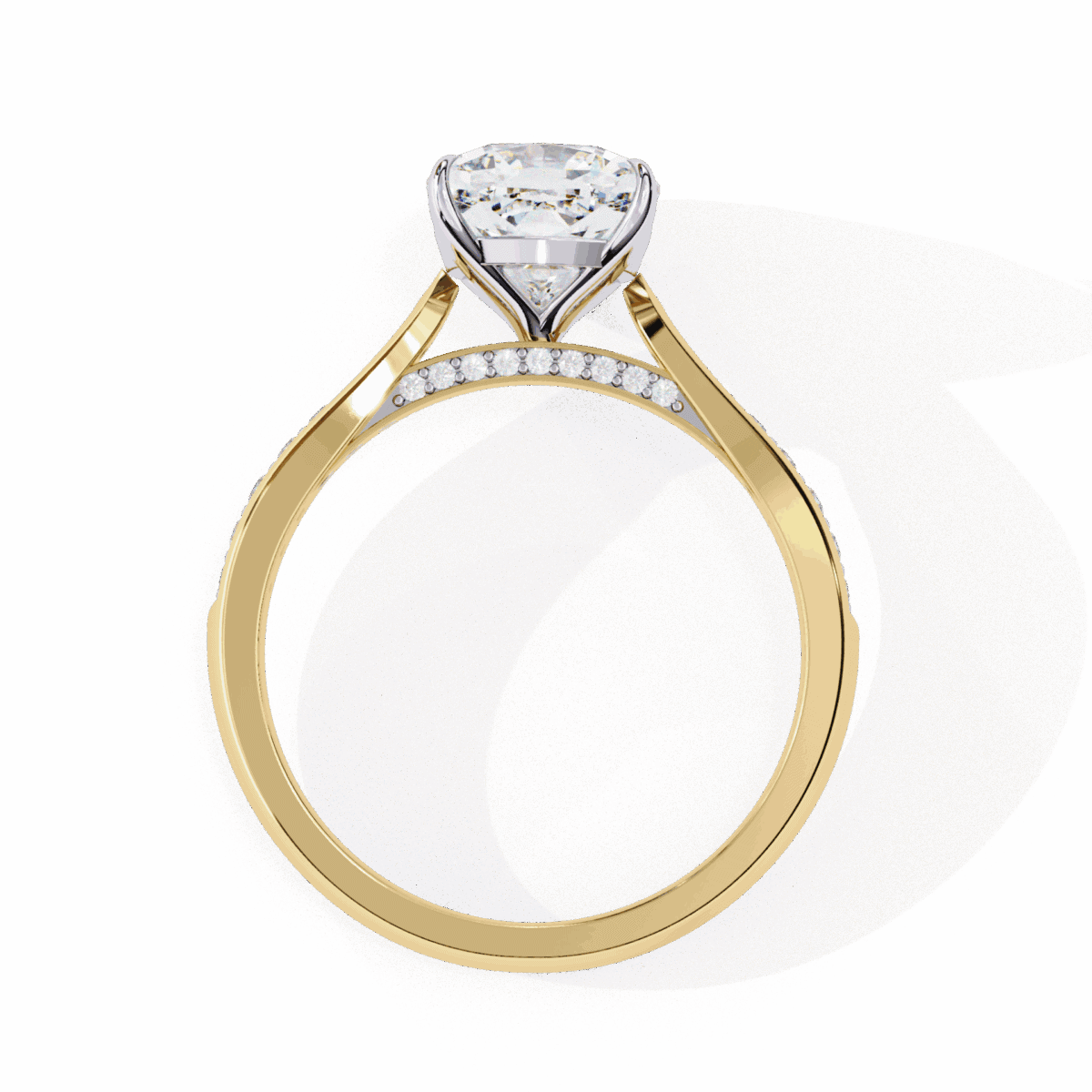 2 Carat Cushion Cut True Love Solitaire Ring  Image 7