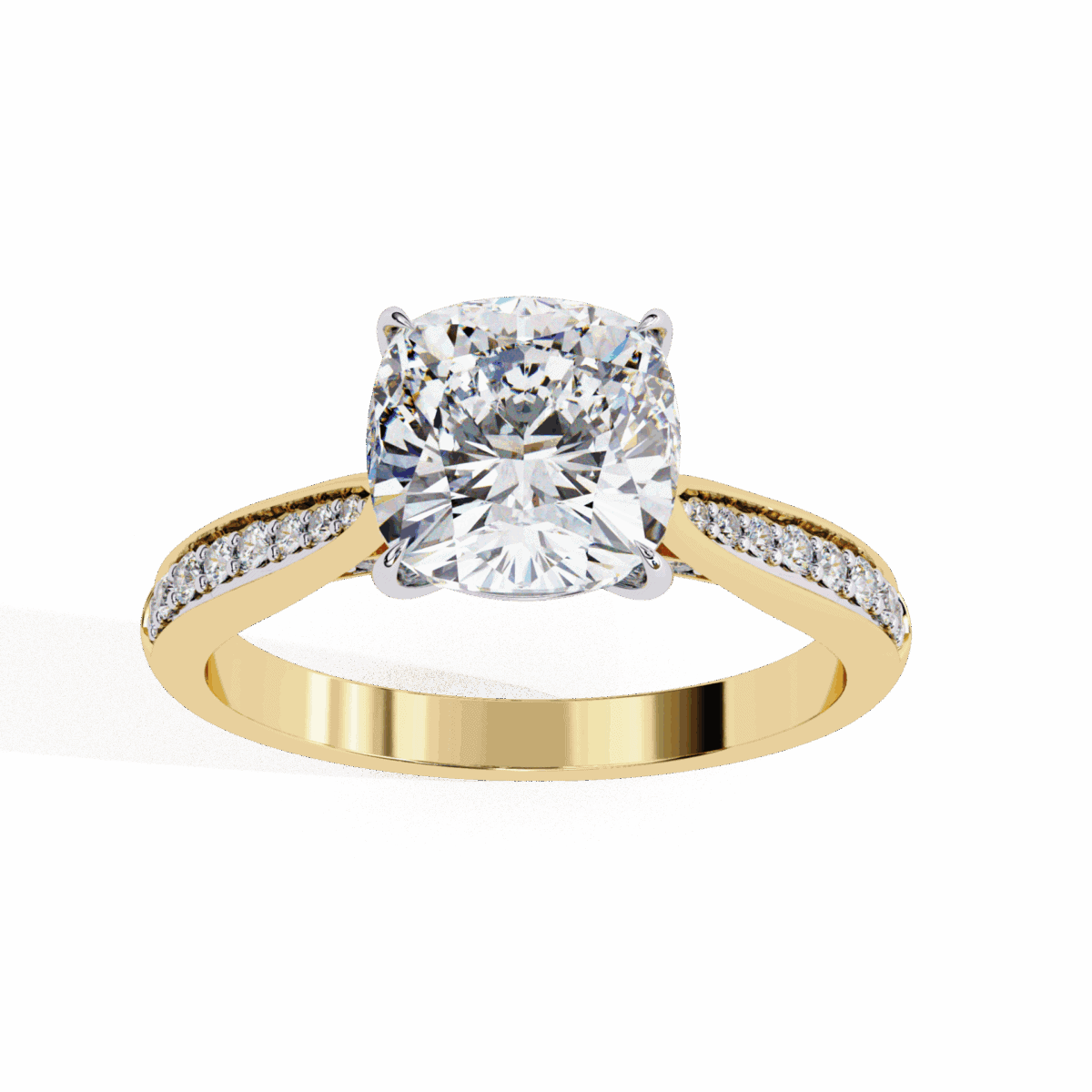 2 Carat Cushion Cut True Love Solitaire Ring  Image 8