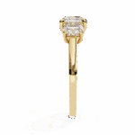 4 Carat Cushion Cut Solitaire in Three Stone Setting - Image 6