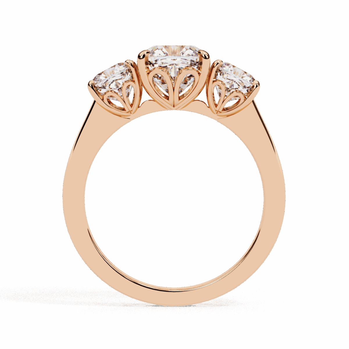 4 Carat Cushion Cut Solitaire in Three Stone Setting  Image 11