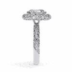 3.25 Carat Oval Cut Solitaire in Halo Setting - Image 2