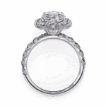 3.25 Carat Oval Cut Solitaire in Halo Setting - Image 3