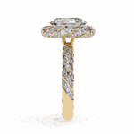 3.25 Carat Oval Cut Solitaire in Halo Setting - Image 6