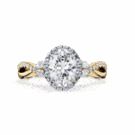 1 Carat Oval Cut Solitaire in Halo Setting - Image 5