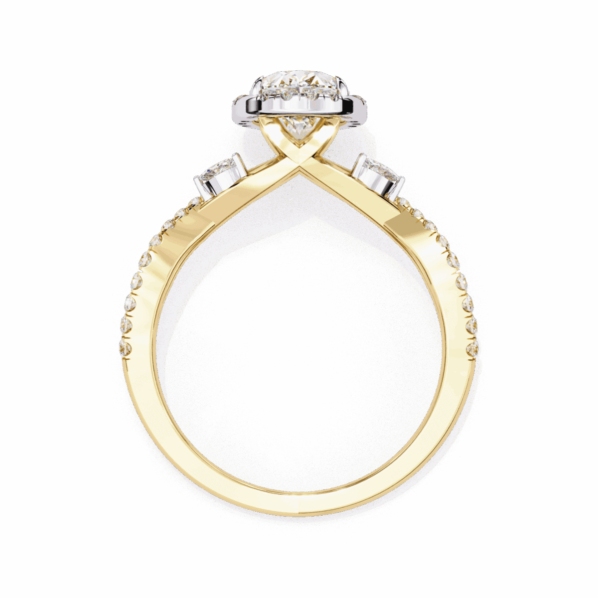 1 Carat Oval Cut Solitaire in Halo Setting  Image 7