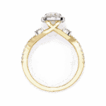 1 Carat Oval Cut Solitaire in Halo Setting - Image 7