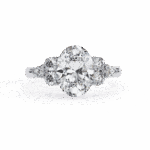 2.5 Carat Oval Cut Solitaire in Bezel Setting