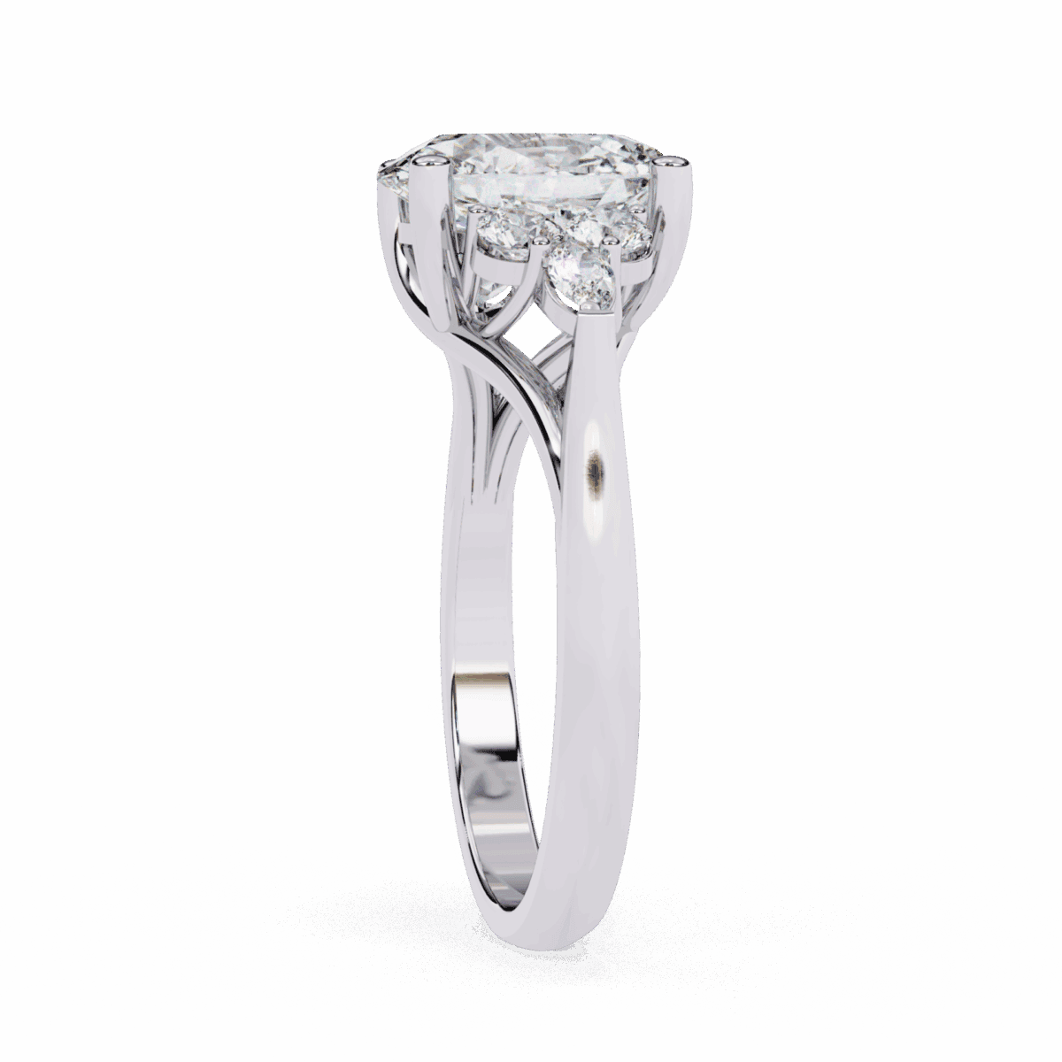 2.5 Carat Oval Cut Solitaire in Bezel Setting  Image 2