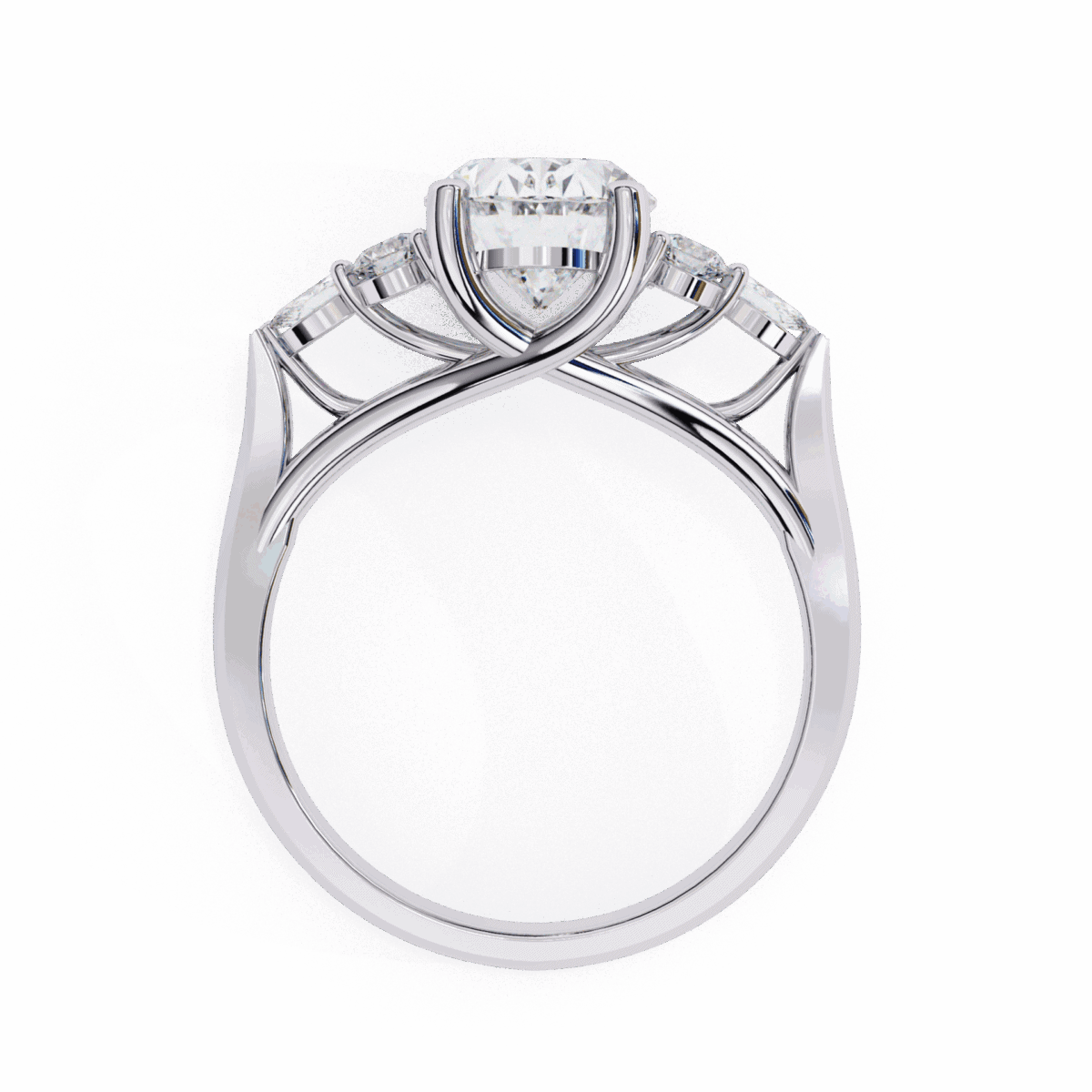 2.5 Carat Oval Cut Solitaire in Bezel Setting  Image 3