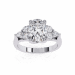 2.5 Carat Oval Cut Solitaire in Bezel Setting - Image 4