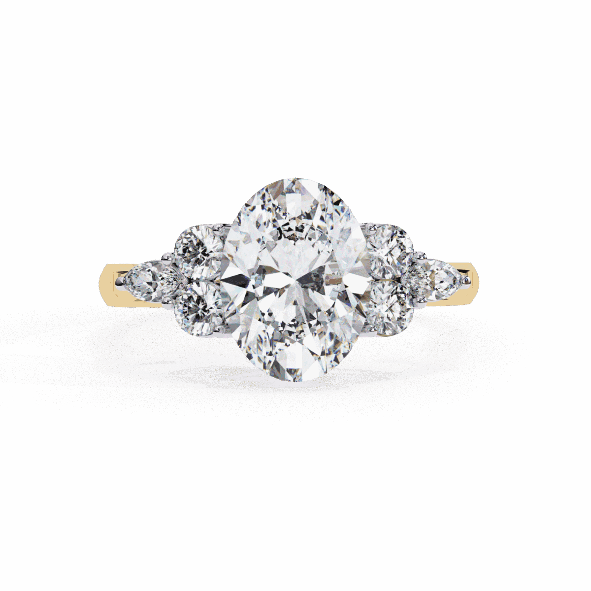 2.5 Carat Oval Cut Solitaire in Bezel Setting  Image 6