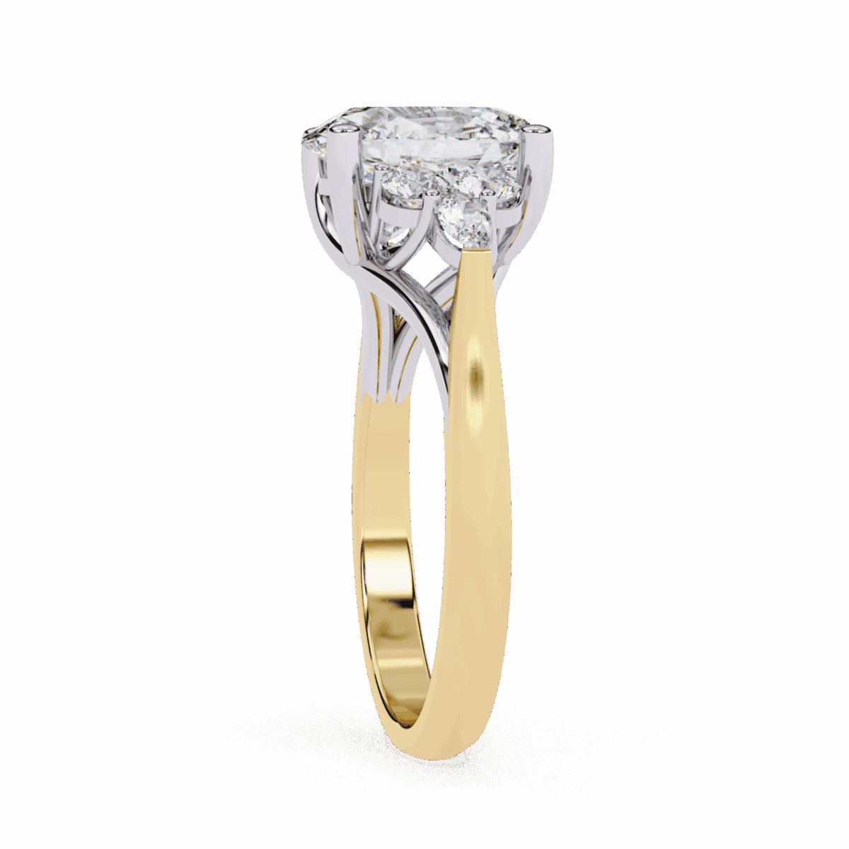 2.5 Carat Oval Cut Solitaire in Bezel Setting  Image 7