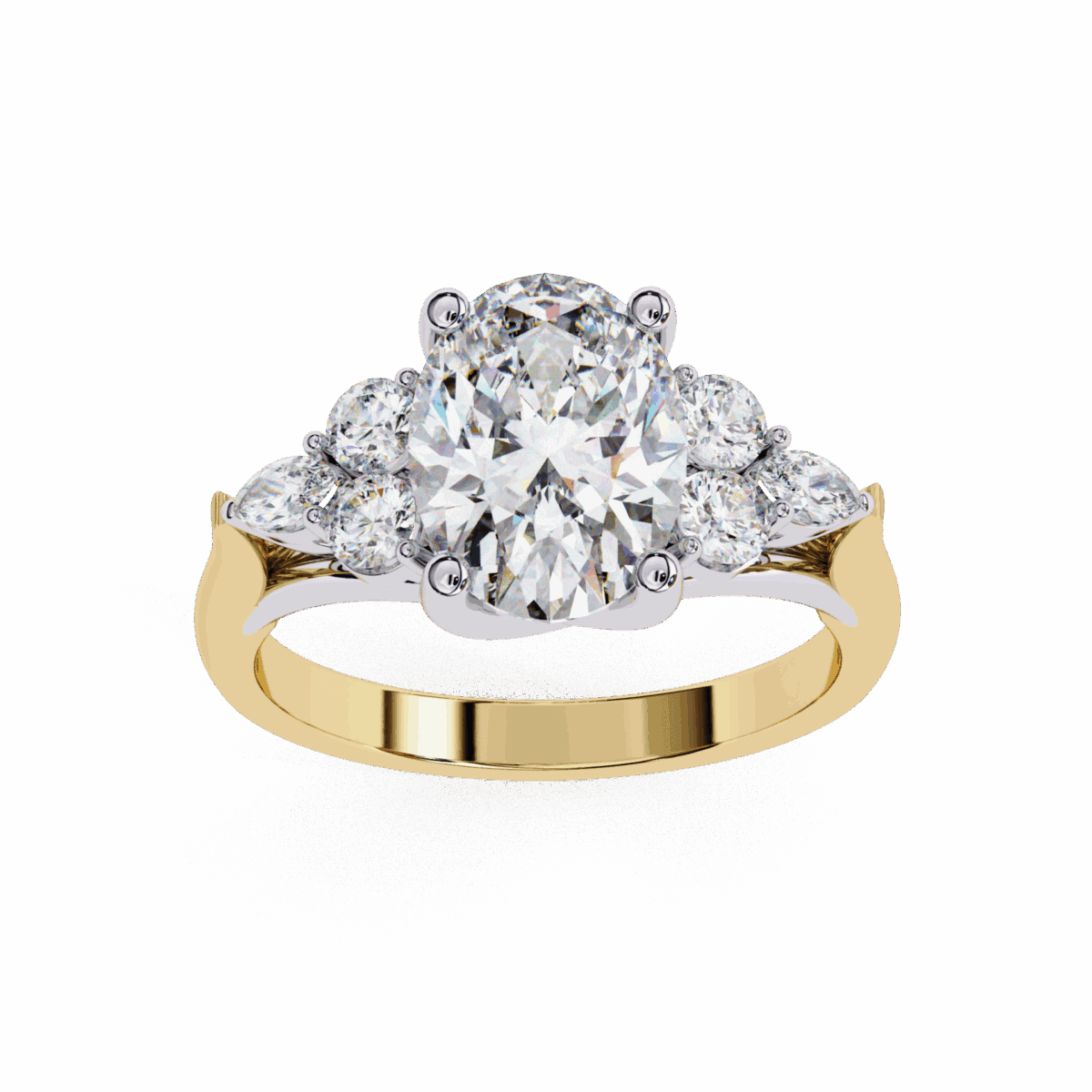 2.5 Carat Oval Cut Solitaire in Bezel Setting  Image 9