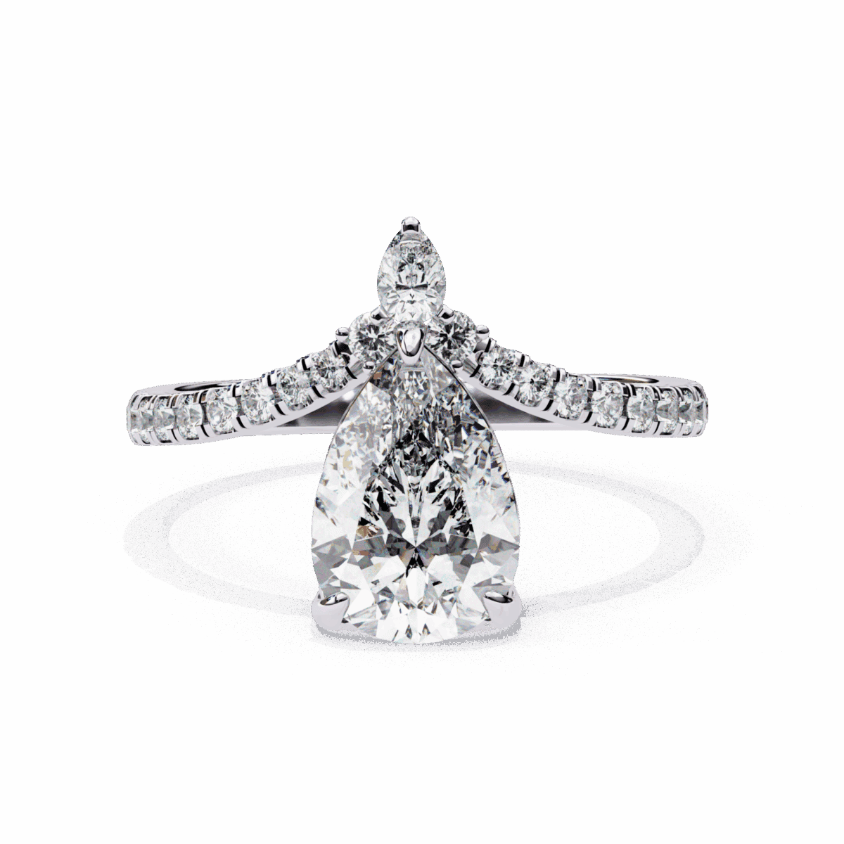 1.75 Carat Pear Cut Solitaire in Bezel Setting  Image 1