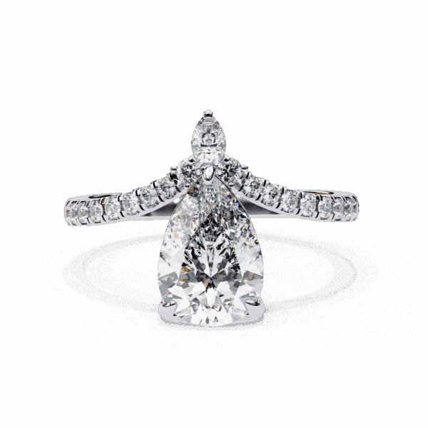 1.75 Carat Pear Cut Solitaire in Bezel Setting