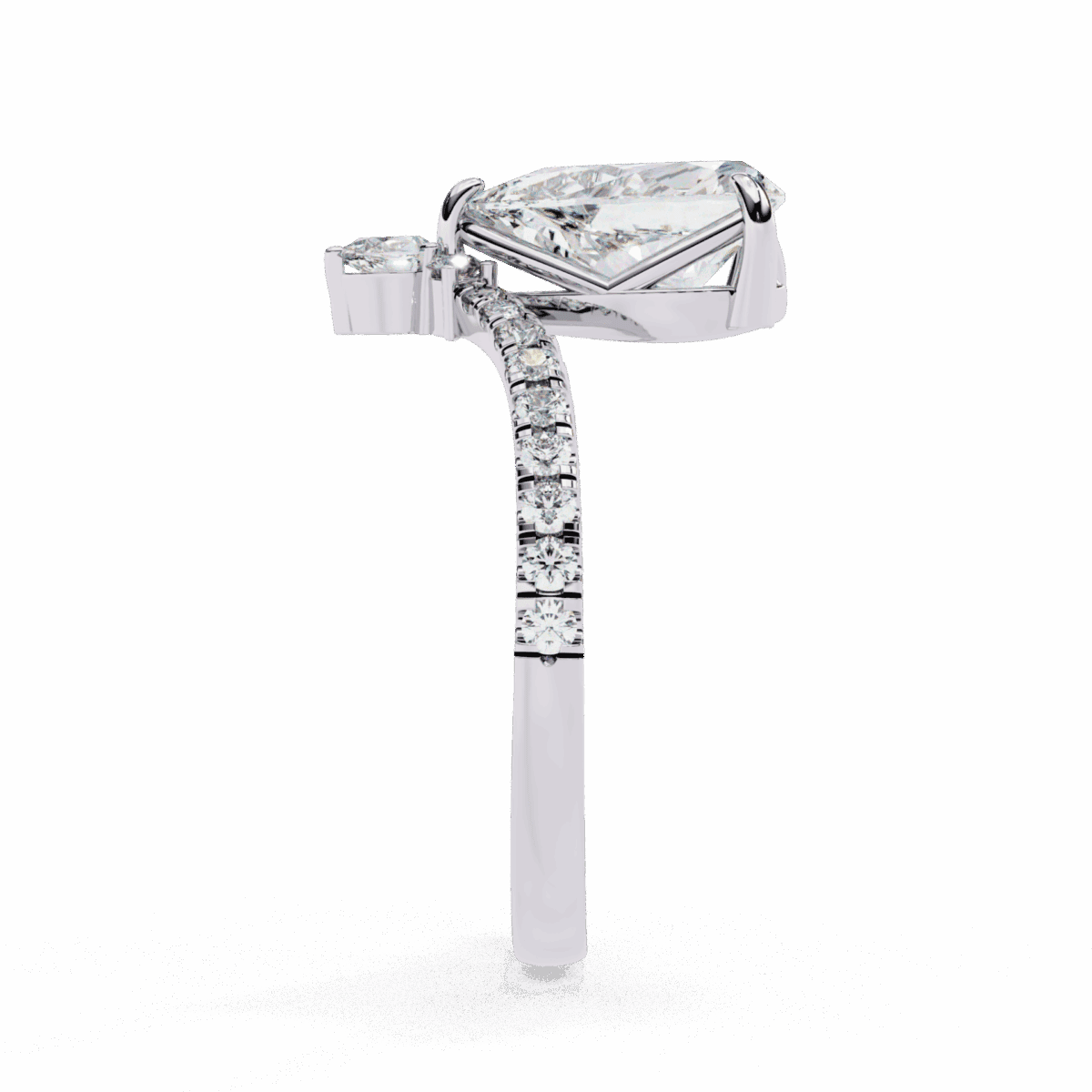 1.75 Carat Pear Cut Solitaire in Bezel Setting  Image 2