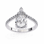 1.75 Carat Pear Cut Solitaire in Bezel Setting - Image 4