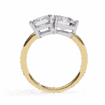 4 Carat Radiant and Round Cut Toi et Moi Solitaire Ring - Image 7