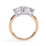 4 Carat Radiant and Round Cut Toi et Moi Solitaire Ring - Image 11