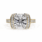 3.25 Carat Round Cut Solitaire in Hidden Halo - Image 5