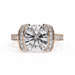 3.25 Carat Round Cut Solitaire in Hidden Halo - Image 9