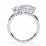 4.25 Carat Pear and Princess Cut Toi et Moi Solitaire Ring - Image 3